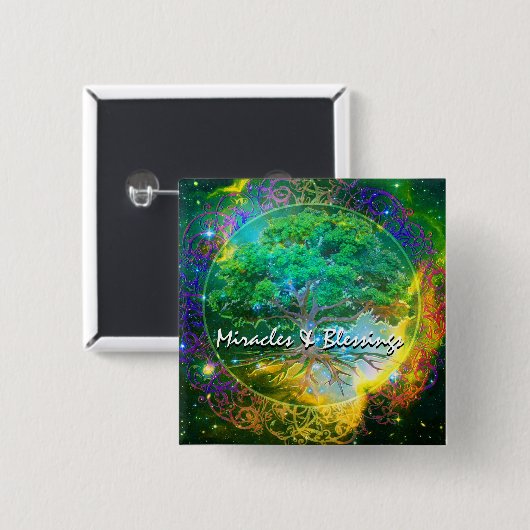 Mirakels en verzegelingen vierkante button 5,1 cm (Voorkant /achterkant)