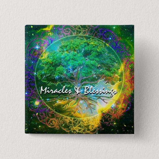 Mirakels en verzegelingen vierkante button 5,1 cm (Voorkant)