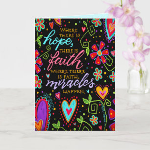 "Mirakels gebeuren" Geïnspireerde Kaart