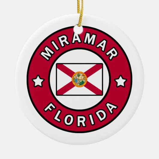 Miramar Florida Keramisch Ornament (Voorkant)
