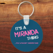 Miranda ding dat je niet zou begrijpen sleutelhanger (Achterkant)