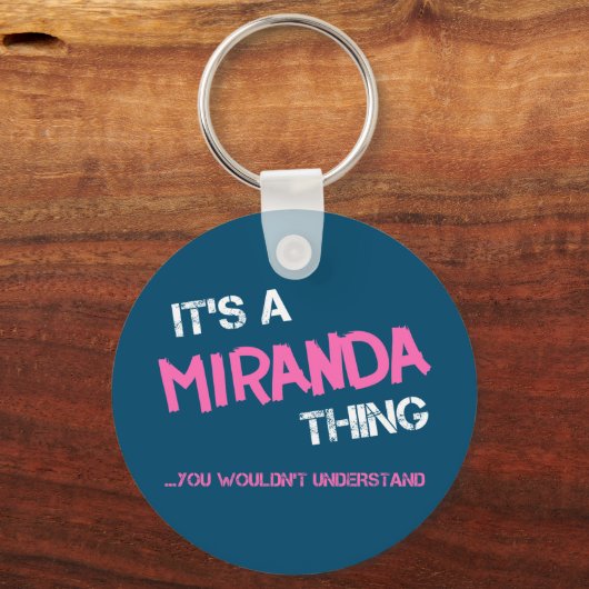 Miranda ding dat je niet zou begrijpen sleutelhanger (Achterkant)