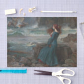 Miranda en de Tempest van John William Waterhouse Tissuepapier (Craft)