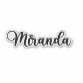 Miranda Naam - Handgeschreven kalligrafie Sticker (Voorkant)