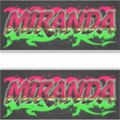 Miranda prénom autocollant graffiti sticker (Devant)