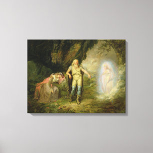Miranda, Prospero en Ariel van 'The Tempest' door Canvas Afdruk