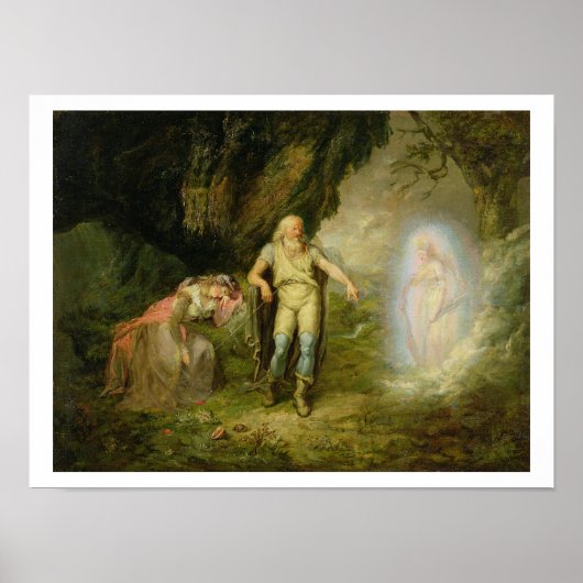 Miranda, Prospero en Ariel van 'The Tempest' door Poster (Voorkant)