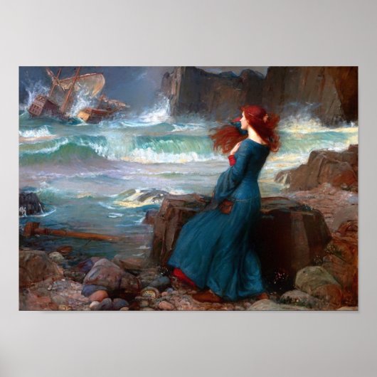 Miranda The Tempest John William Waterhouse Poster (Voorkant)