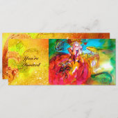 MIRANDOLINA,helder glinsterend geel bruin rood gro Kaart (Voorkant / Achterkant)