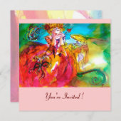 MIRANDOLINA MARDI GRAS MASQUERADE PARTIJ KAART (Voorkant / Achterkant)