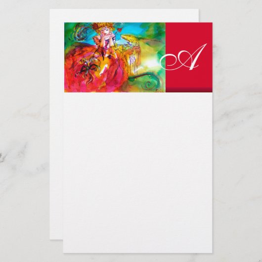 MIRANDOLINA / Venetiaanse carnavalmaskers Briefpapier (Voorkant / Achterkant)