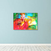 MIRANDOLINA / Venetiaanse carnavalmaskers Canvas Afdruk (Insitu (Houten vloer))