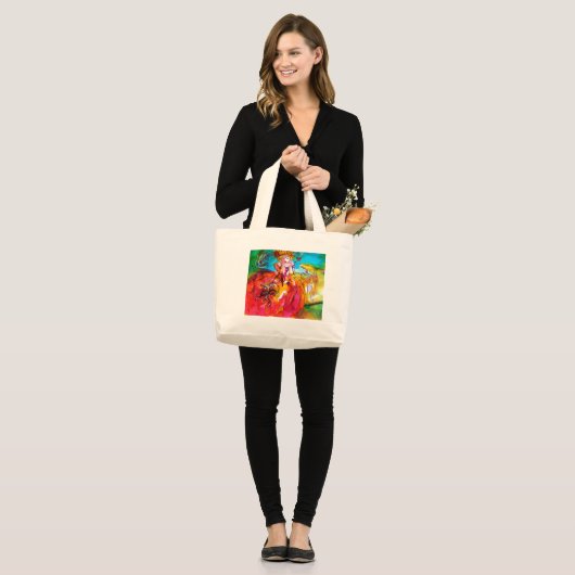 MIRANDOLINA / Venetiaanse carnavalmaskers Grote Tote Bag (Voorkant (model))