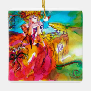 MIRANDOLINA / Venetiaanse carnavalmaskers Keramisch Ornament