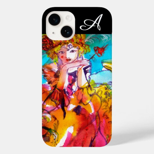 MIRANDOLINA / Venetiaanse carnavalmaskers Monogram Case-Mate iPhone Case (Achterkant)
