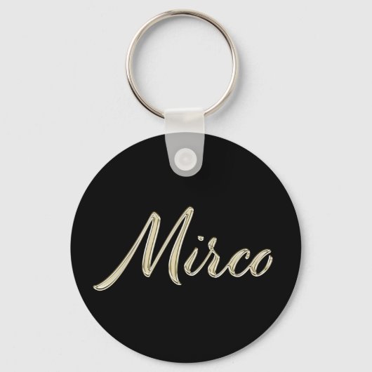 Mirco Name whitegold Button Schlüsselanhänger Sleutelhanger (Voorkant)