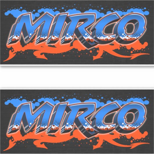 Mirco Prénom Nom Graffiti Autocollant Autocollant (Devant)