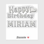 Miriam Happy Birthday Autocollants (Feuille)