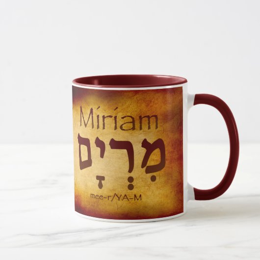 Miriam Hebrew-Mok (verbrand) Mok (Rechts)