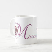  Miriam naam roze kersenbloesem boho Koffiemok (Voorkant links)