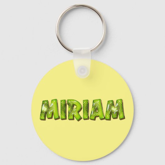 Miriam Name Kiwi Design Porte-clés (Recto)