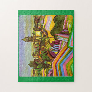 Miro, prijst het dorp, schilderen legpuzzel