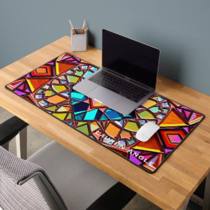 Miroir à motif maximaliste vibrant