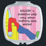 Miroir compact carré "Primitive Woman's Yell"<br><div class="desc">Dessin dessiné à la main, drôle de style de dessin, Carré Compact Mirror "Primitive Woman's Yell." Personnalisez en supprimant du texte et en le remplaçant par le vôtre. Choisissez votre style de police, votre couleur et votre police de taille préférée. Beaucoup de choix. Merci de vous être arrêté et de...</div>