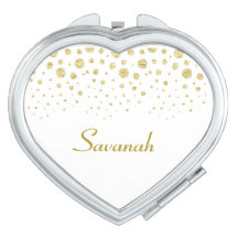 Miroir compact Confetti Monogramme Parties scintil