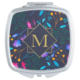 Miroir compact personnalisé de FloralPattern de