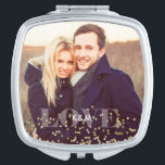 Miroir De Poche "Amour" et étincelles<br><div class="desc">Un design photo simple et élégant,  parfait pour la journée de la mère,  comme un cadeau mariage ou anniversaire,  un cadeau de remise de diplômes,  etc.</div>