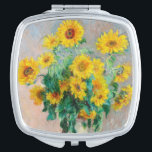 Miroir De Poche Bouquet de tournesols Claude Monet<br><div class="desc">Bouquet de tournesols. Claude Monet. 1881. Reproduction d'oeuvres d'art célèbres dans le domaine public.</div>