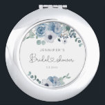 Miroir De Poche Cadeau de femme de ménage bleu pâle<br><div class="desc">Dusty bleu floral bridesmaid cadeau Compact Mirror Matching articles disponibles.</div>