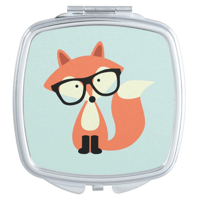 Miroir De Poche Cute Hipster Red Fox (devant)