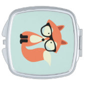 Miroir De Poche Cute Hipster Red Fox (Côté )