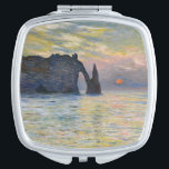 Miroir De Poche Monet - Le Manneport, Falaise à Etretat, coucher d<br><div class="desc">The Manneport,  Cliff at Etretat,  Sunset / Etretat,  couchant du soleil - Claude Monet,  1883</div>