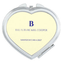 Monogramme classique en script bleu marine