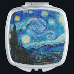 Miroir De Poche Vincent van Gogh, Starry Night<br><div class="desc">Starry Night,  célèbre peinture de Vincent van Gogh</div>