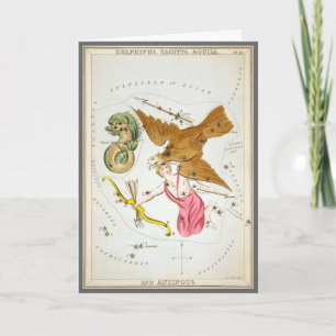 Miroir d'Urania, Carte céleste d'astronomie vintag