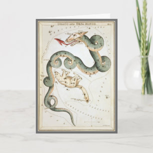 Miroir d'Urania, Carte céleste d'astronomie vintag