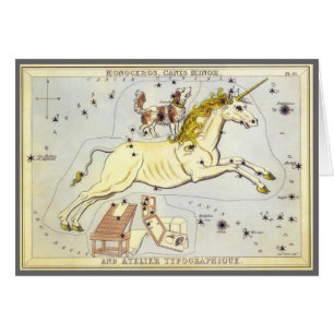 Miroir d'Urania, Carte céleste d'astronomie vintag