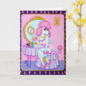 Miroir, miroir sur la carte de voeux murale (Fleur jaune)