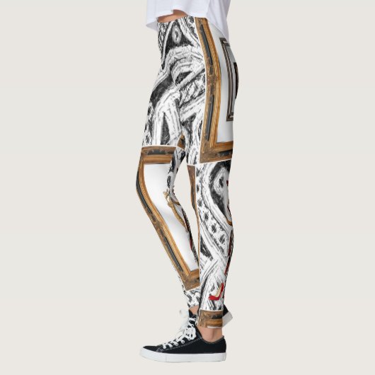 miroir noir leggings long adolescent (Gauche)