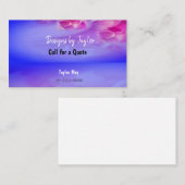 Miroir, Réflexion, Violet, Cartes de visite florau (Devant / Derrière)