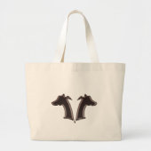 Mirror Afbeelding Whippets Grote Tote Bag (Voorkant)