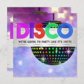 Mirror Ball Disco Party Uitnodigingen (Voorkant / Achterkant)