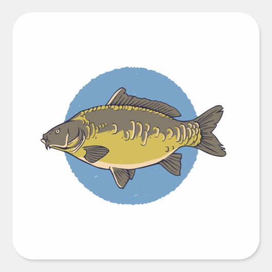 Mirror Carp Vierkante Sticker (Voorkant)