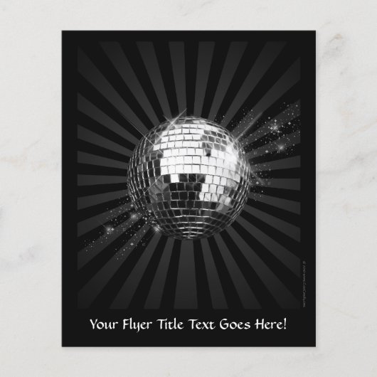 Mirror Disco Ball on Black Flyer (Voorkant)