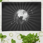 Mirror Disco Ball on Black Theedoek (Gevouwen)