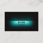 Mirror-effect modern futuristisch visitekaartje (Achterkant)